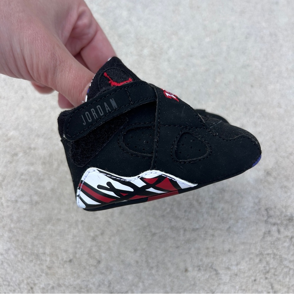 Nike Air Jordan Retro 8 Crib Shoes Baby Sneakers Size 1C Black